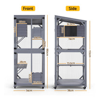 i.Pet Cat House Wooden 180cm Rabbit Hutch Pet Condo Small Dog Enclosure Cage