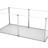Clear Acrylic Dog Playpen 124x63x40CM, 6 Panels Cage