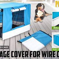 Cage Cover Enclosure for Wire Dog Cage Crate 42in BLUE