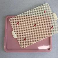 YES4PETS Large Portable Dog Potty Training Tray Pet Puppy Toilet Trays Loo Pad Mat Pink