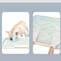 YES4PETS Medium Portable Dog Potty Training Tray Pet Puppy Toilet Trays Loo Pad Mat Blue