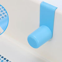 YES4PETS Medium Portable Dog Rabbit Potty Training Tray Pet Puppy Toilet Trays Loo Pad Mat With Wall Blue