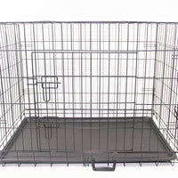 YES4PETS 24' Portable Foldable Dog Cat Rabbit Collapsible Crate Pet Cage with Blue Cover Mat