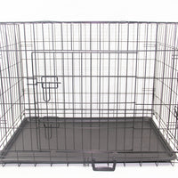 36' Portable Foldable Dog Cat Rabbit Collapsible Crate Pet Cage with Cover Mat Blue