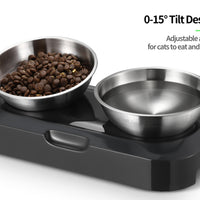 YES4PETS Stainless Steel Pet Bowl Water Bowls Portable Anti Slip Skid Feeder Dog Rabbit Cat