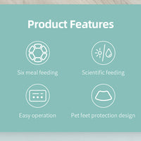 6 Meal Automatic Pet Dog Cat Food Feeder Dispenser with Programmable Timer Pink