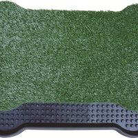 YES4PETS Dog Puppy Toilet Grass Potty Training Mat Loo Pad Bone Shape Indoor with 3 grass