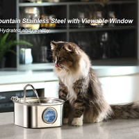 YES4PETS 3.2L Automatic Electric Pet Water Fountain Dog Cat Stainless Steel Feeder Bowl Dispenser
