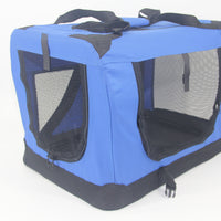 YES4PETS XXXL Portable Foldable Pet Dog Cat Puppy Soft Crate-Blue
