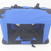 YES4PETS XXXL Portable Foldable Pet Dog Cat Puppy Soft Crate-Blue