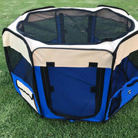YES4PETS Medium Blue Pet Dog Cat Dogs Puppy Rabbit Tent Soft Playpen