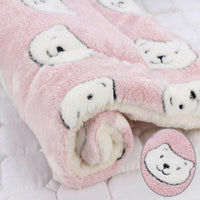 S Size Puppy Dog Cat Cushion Mattress Blanket Bed Soft Warm Pet Pad Winter Kennel House - Blue Whitestar