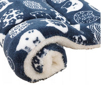 S Size Puppy Dog Cat Cushion Mattress Blanket Bed Soft Warm Pet Pad Winter Kennel House - Blue Brownstar