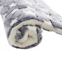 S Size Puppy Dog Cat Cushion Mattress Blanket Bed Soft Warm Pet Pad Winter Kennel House - Blue Brownstar