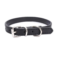 Dog Collar Pet Puppy Adjustable Neck Strap Pu Leather S - Blue