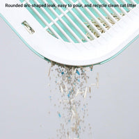 Anti Spill Cat Litter Mat Double Layer Pet Toilet Mat for Litter Box - Blue