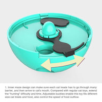 Cat Treat Dispenser Toy Ball Kitten Selfplay Interactive Tumbler Multifunction - Red