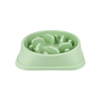 Dog-Bowl Dishes Slow-Feeder Large Pet-Eat Dogs Food-Nonslip Interactive - Blue