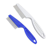 1PC Small Fine Toothed Flea Flee Metal Nit Head Hair Lice Comb with Handle - White