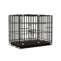 Metal Dog Crate Pet Cage with Divider for Puppies Cats Kennel Indoor Pet House - Small-Blue