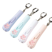 Mini Handheld Cat Claw Teasing Toy Interactive Pet Play Wand for Kitten Exercise - Pink