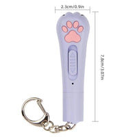 Mini Handheld Cat Claw Teasing Toy Interactive Pet Play Wand for Kitten Exercise - Pink