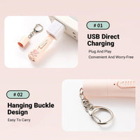 Mini Handheld Cat Claw Teasing Toy Interactive Pet Play Wand for Kitten Exercise - Pink
