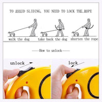 3M Retractable Dog Lead Leash Long Stong Extendable Lockable Rope Heavy Duty - Green