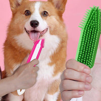 3PCS Pet Hair Remove Brush Car Detailing Brush Portable Dog Rubber Massage Brush