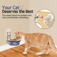Stainless Steel Pet Bowl Hanging Cat Food Water Bowl Durable for Dogs and Cats - Black-12cm
