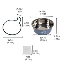 Stainless Steel Pet Bowl Hanging Cat Food Water Bowl Durable for Dogs and Cats - Red-12cm