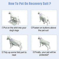 Striped Dog Clothes Belly Protector Vest Tummy Wrap Shirt for Small Dogs Puppies - Grey-XXL