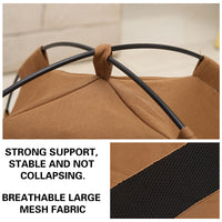 Folding Camping Pet Tent for Cats Puppy Bed Indoor Cat Nest Dog Cave Style House - Beige