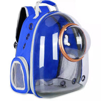 Travel Space Capsule Dog Cat Bag Breathable Outdoor Pet Backpack Carrier - Blue