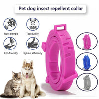 Short Adjustable Pet Anti Flea Tick Neck Collar For Dog Cat Kitten 8 Months Protect - Grey