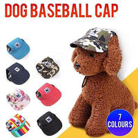 Dog Baseball Cap Outdoor Pet Sun Hat Summer Canvas Visor Puppy XL - Blue