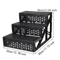 3 Steps Pet Stairs with Soft Cover for Small Dogs and Cats Portable Climbing Ramp