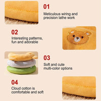 Dog Pet U Shaped Pillow Cartoon Breathable Cat Sleeping Cushion for All Seasons - Grey