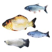Electric Dancing Fish Kicker Cat Toy Wagging Realistic Moves Usb Rechargeable Au - Crucian Carp