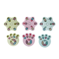 Dog Treat Dispenser Food Puzzle Toy Interactive Training Feeder Pet Supply Bowl - Claw-Green