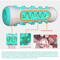 Green Dog Squeaky Toys For Aggressive Chewers, Tough Toothbrush Dog Chew Toy, Nearly Indestructible Rubber Toys For Pet Training, Teeth Cleaning, Playing And Chewing For Medium & Large Breeds