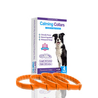 Orange Calming Collars for Dogs - Natural Stress Relief, Adjustable, 4 Pack