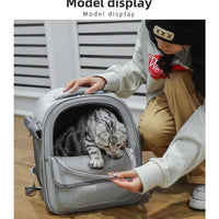 Pink Pet Carrier Backpack - Space Capsule Design for Cats & Small Dogs
