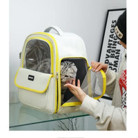 Pink Pet Carrier Backpack - Space Capsule Design for Cats & Small Dogs