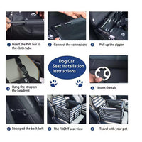Blue Easy Install Dog Car Seat - Mesh Booster for Small Pets