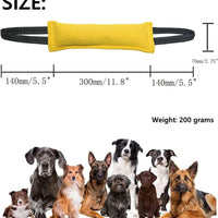 Yellow Durable 2-Pack Tug-of-War Dog Training Toy - Tear-Resistant, Safe & Interactive for All Breeds