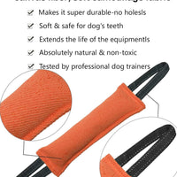 Green Durable 2-Pack Tug-of-War Dog Training Toy - Tear-Resistant, Safe & Interactive for All Breeds