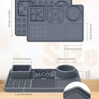 Black Multi-Functional Pet Slow Feeder Lick Mat - Durable Food-Grade Silicone Anti-Bite Bowl for Dogs