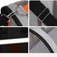 Size L Black And Blue Foldable Pet Carrier Bag - Lightweight, Breathable, and Spacious for All Seasons