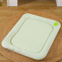 Green Breathable Cooling Pet Mat - Ice Bean Summer Bed for Small Dogs (M : 42x58cm)